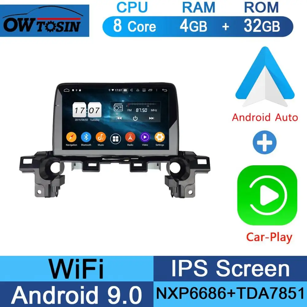 32G CarPlay Android " ips Android 9,0 8 ядерный 4G+ 64G Автомобильный мультимедийный плеер для Mazda CX-5 CX5 CX 5 Parrot BT gps навигация радио - Цвет: 32G CarPlay Android