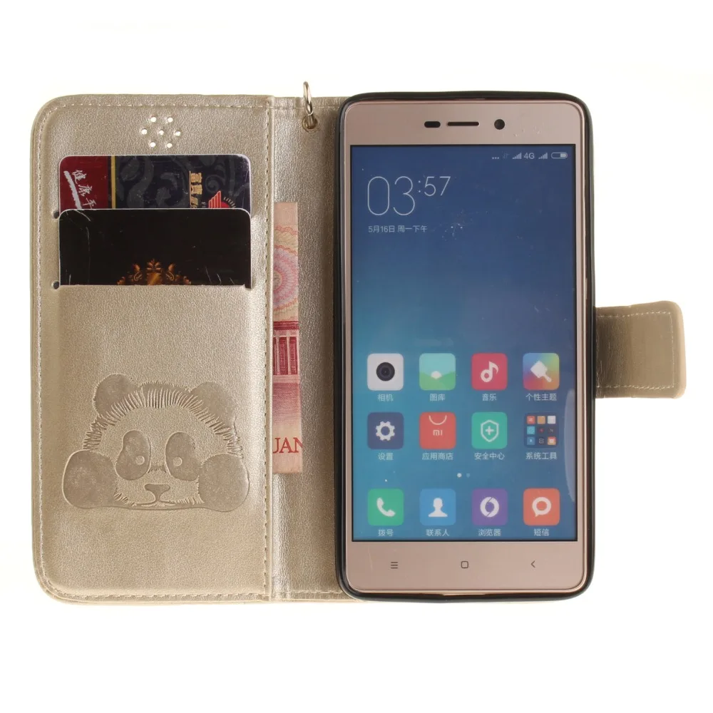 Aiglat чехол для Xiaomi Redmi 3 S PU кожаный 5.0 дюйма стенд Функция держателя карты тиснением