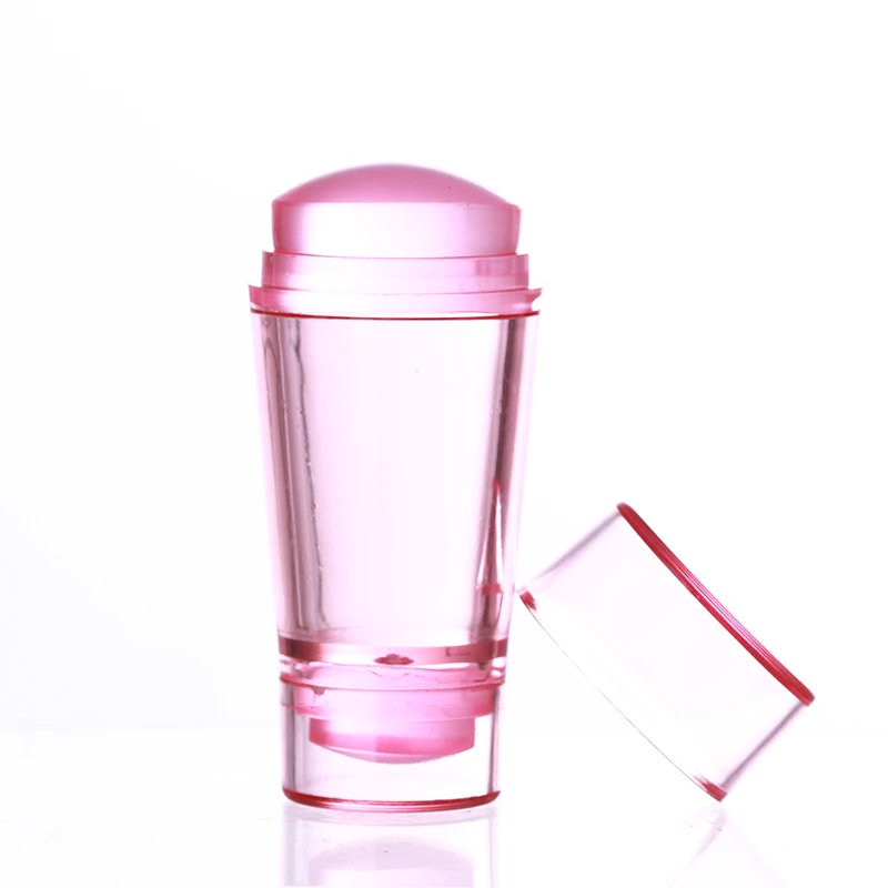 Прозрачные силиконовые формочки для ногтей 1 шт. с двумя головками белый розовый