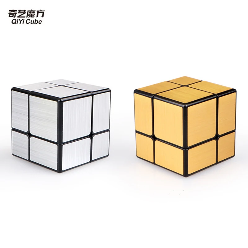 Зеркальные 2x2x2 магический куб Qiyi зеркальные блоки головоломка magico игрушки для