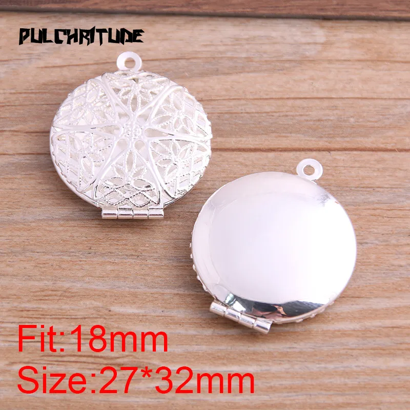 2 шт./лот 18 мм внутренний размер три цвета стиль славы полый круглый кабошон флип