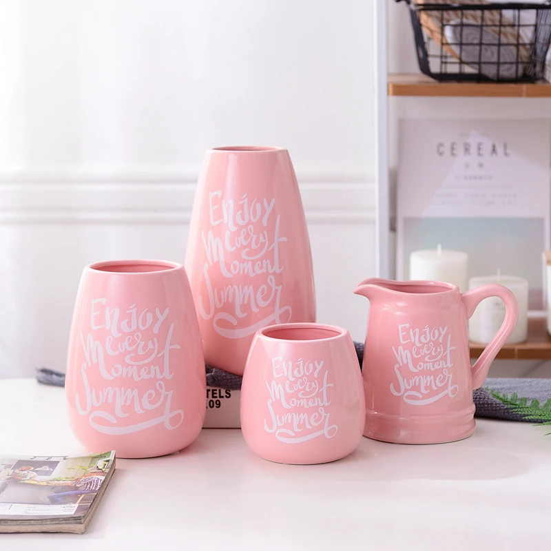 Одна шт. Современная керамическая ваза Фламинго Цветок Фарфор Гидропонический контейнер Водяной кувшин Домашнее свадебное украшение Центральная часть.