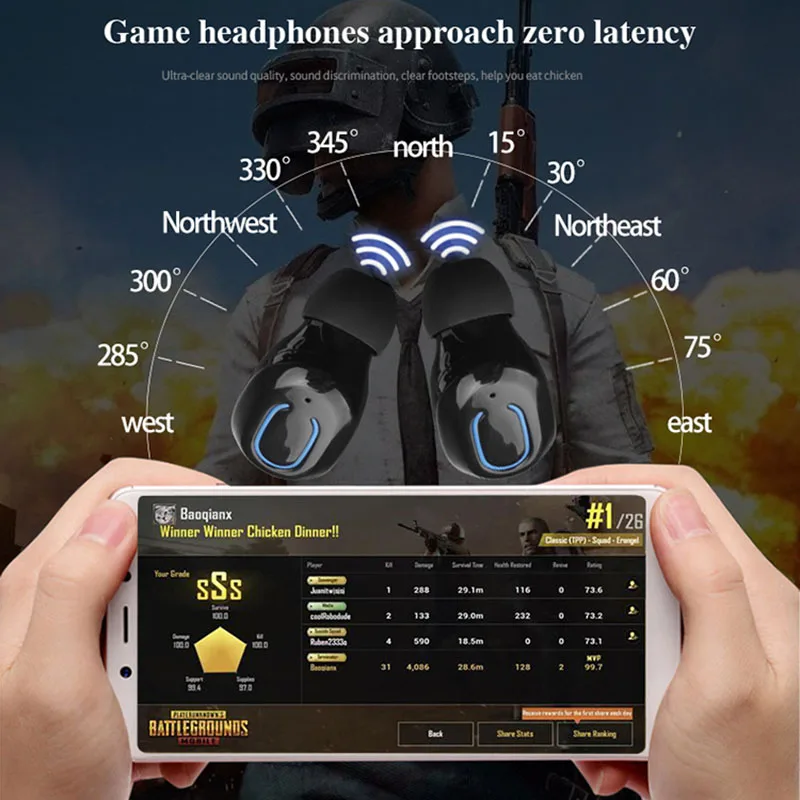 FERSHA T18 Bluetooth Гарнитура 3D стерео беспроводные наушники спортивные наушники для Iphone Android Pk X27 I7/I7S мобильного телефона