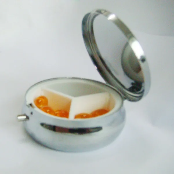 10 шт. бронзовые металлические коробки для таблеток круглая коробка хранения DIY