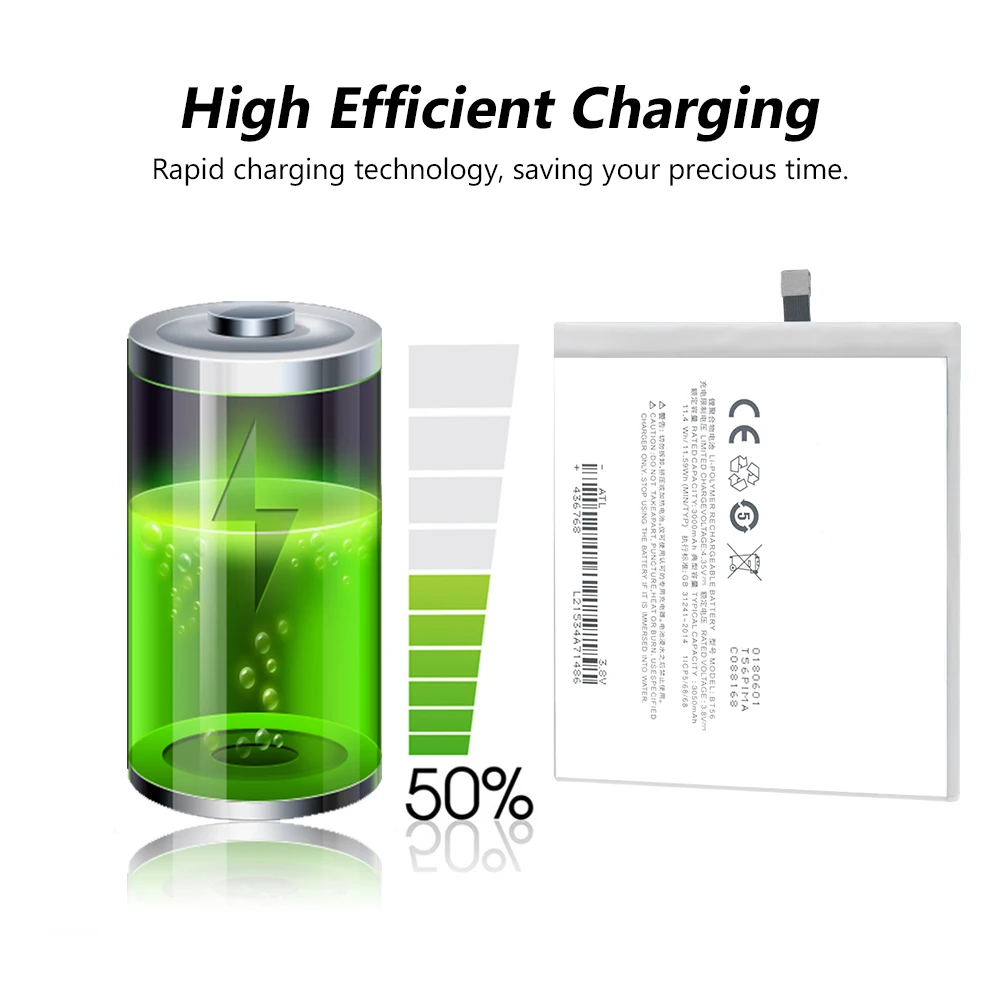 3 8 V 3050mAh Сменный аккумулятор для телефона BT56 Meizu MX5 Pro 5 M576 NIUX Высококачественная