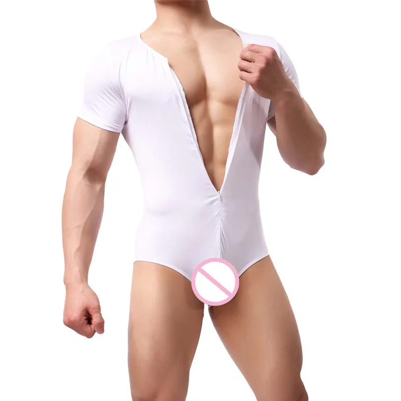 Новый 2018 Эротическое белье Горячая Мужская Wrestling Singlet Тедди боди модальные