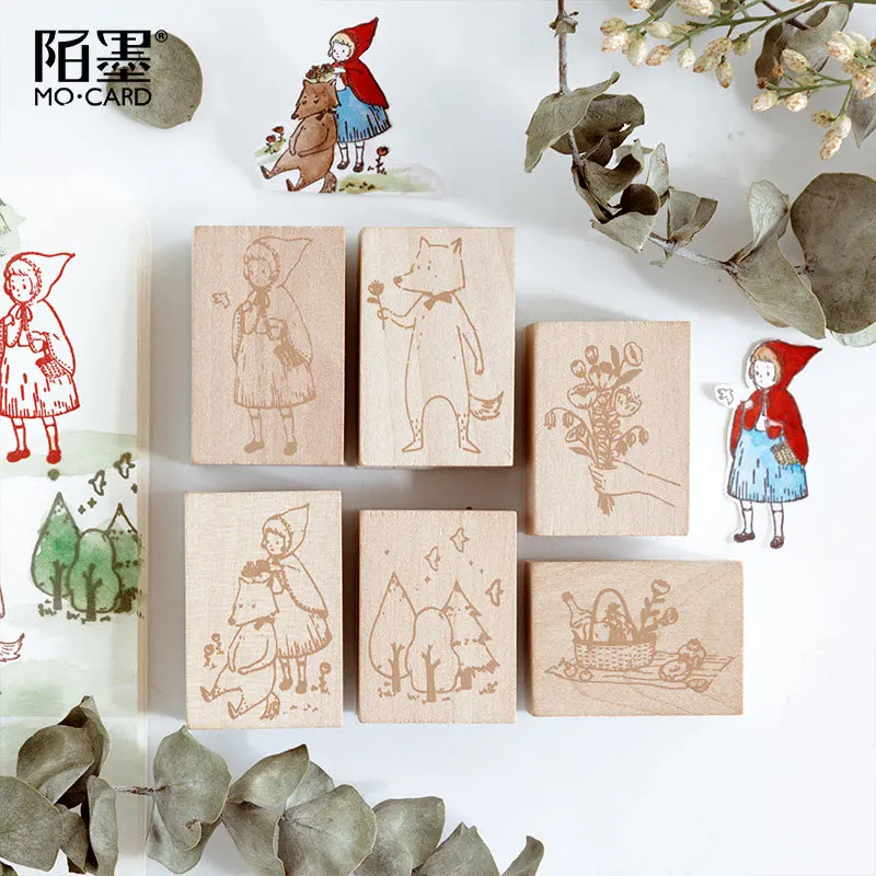 Красная серия штампов для верховой езды DIY деревянные и резиновые штампы