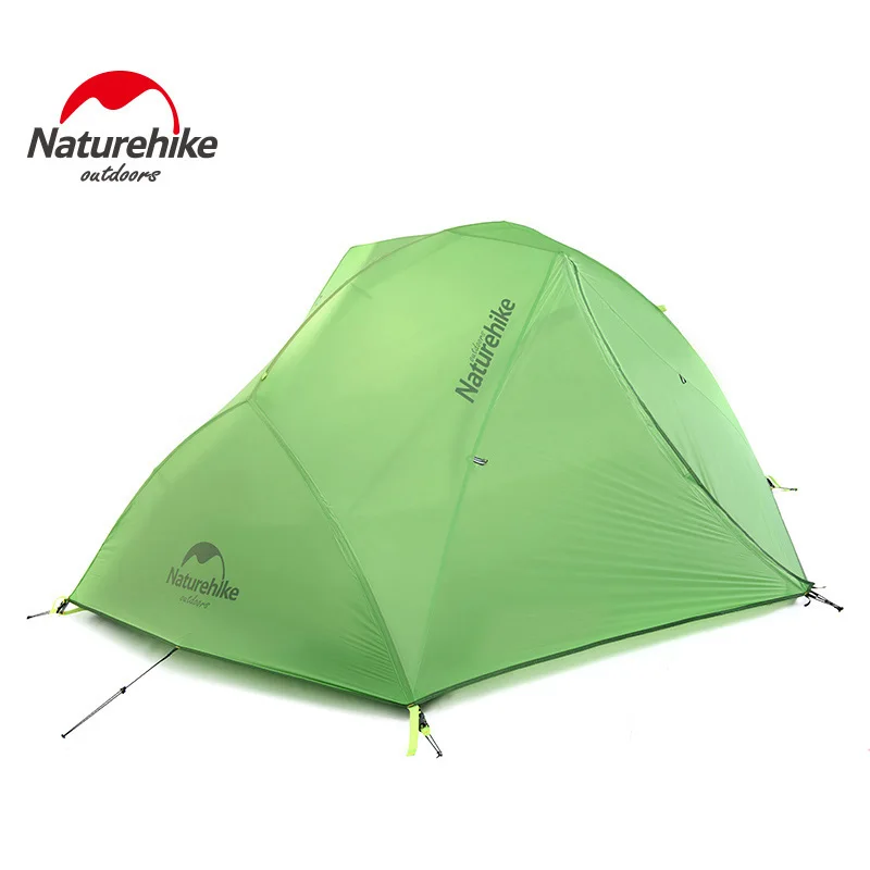 NatureHike хорошее качество 20D силиконовая ткань водонепроницаемый двухслойный 2 человека 4 сезона алюминиевый стержень Открытый Кемпинг палатка