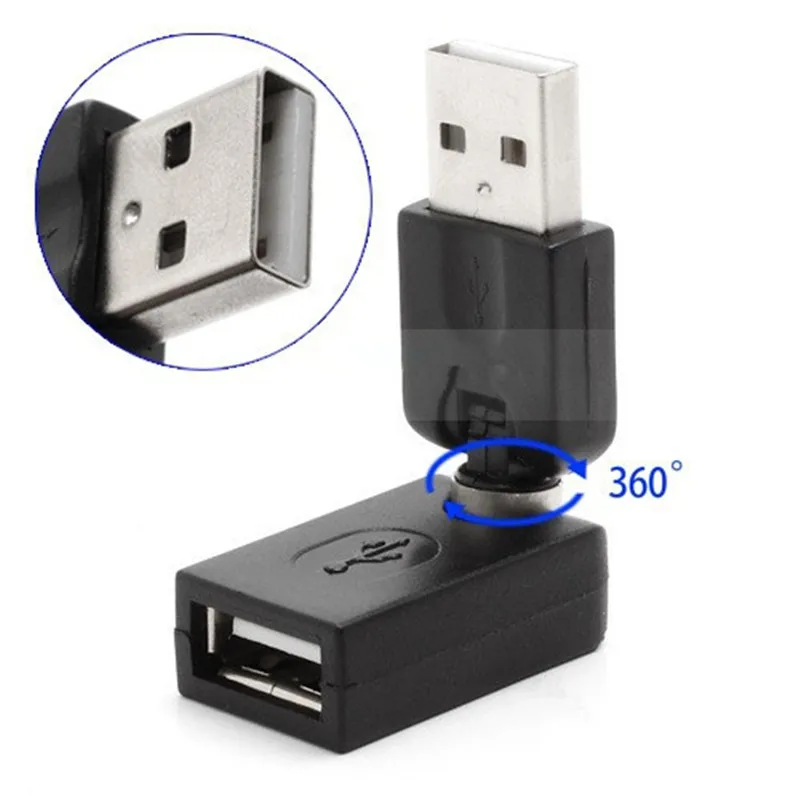 

Удлинительный адаптер с углом поворота 2,0 градусов USB 360 «Мама-папа»
