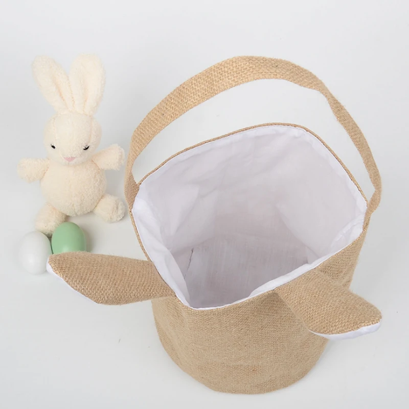 1 шт. пасхальные сумки-тоут Пасхальная сумка с кроличьими ушками мешковина