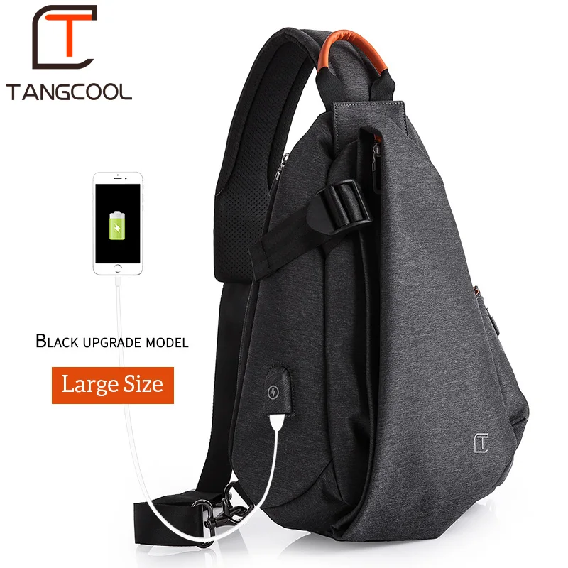 Tangcool многофункциональные модные сумки через плечо для мужчин с usb зарядкой