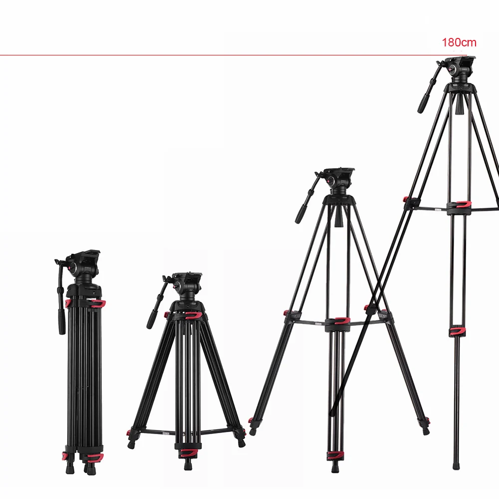 Andoer XTK-8018 Штатив для профессиональной фотосъемки с 360 панорамной гидравлической головкой 180 см Максимальная высота 10 кг нагрузка