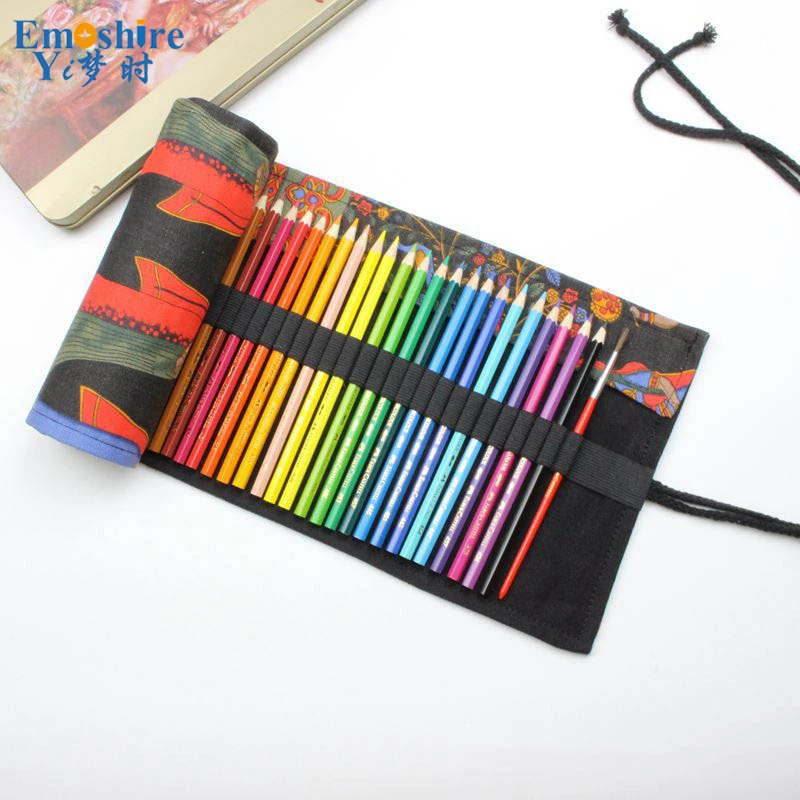 Пенал сумочка B053 для рисования на холсте|roll pencil case|roll up casepencil case |