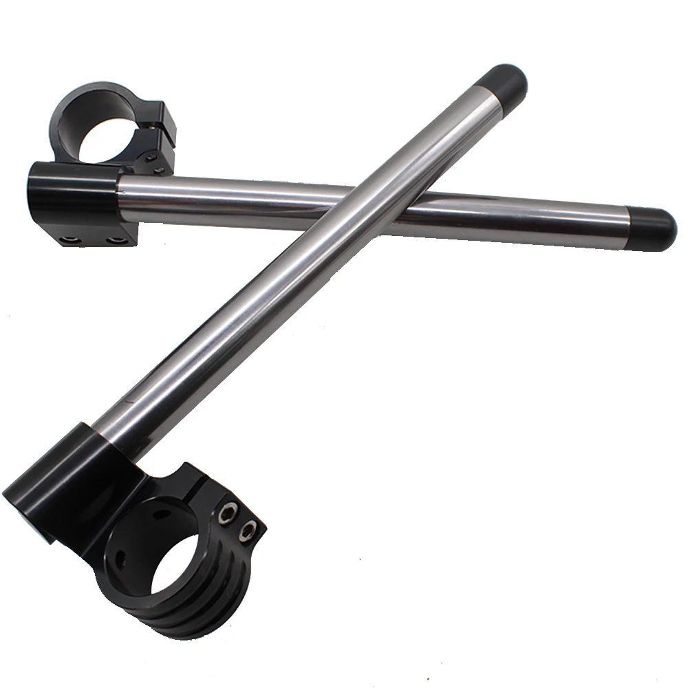 Серый 31 мм 55 Riser Rised Руль Клип Ons вилка ручки баров ons для Yamaha Honda Suzuki Kawasaki 7/8 &quot22
