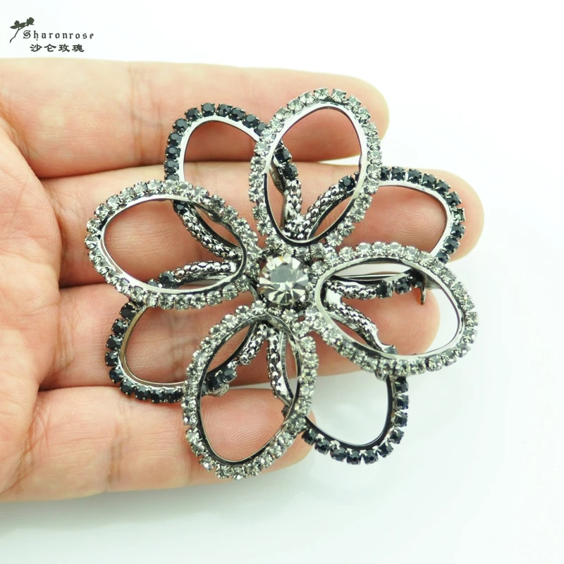 Новый Кристалл горный хрусталь Декоративные Цветок Брошь Pin/кнопки для женщин