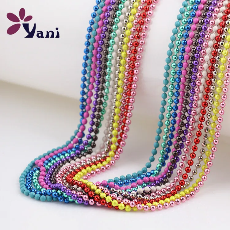 10 шт./лот ожерелье с цветными шариками женское длинное воротником массивное