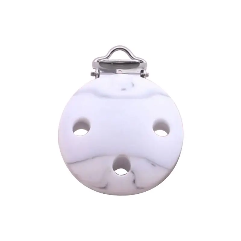 

Infant Pacifier Clip Food Grade Silicone Three-hole Round Nipple Anti-lost Clips Baby Teeth Massage Supplies