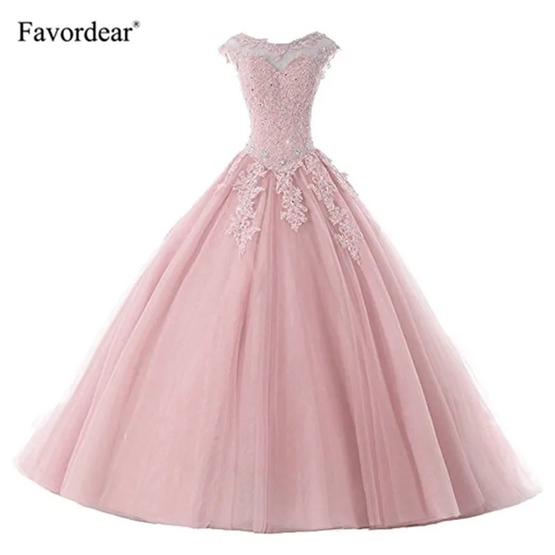 Женское платье с высоким воротом Favordear красное Quinceanera для возраста 15 лет новая - Фото №1