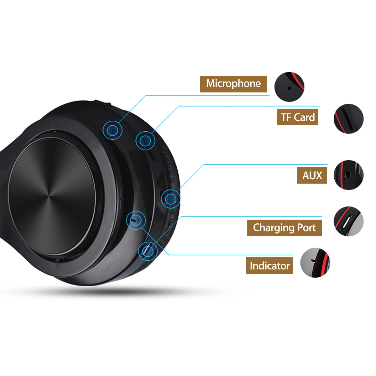 Bluetooth 5,0, беспроводные стерео наушники, складная гарнитура, наушники с микрофоном, FM, 128G, TF карта, AUX, USB, для iPhone
