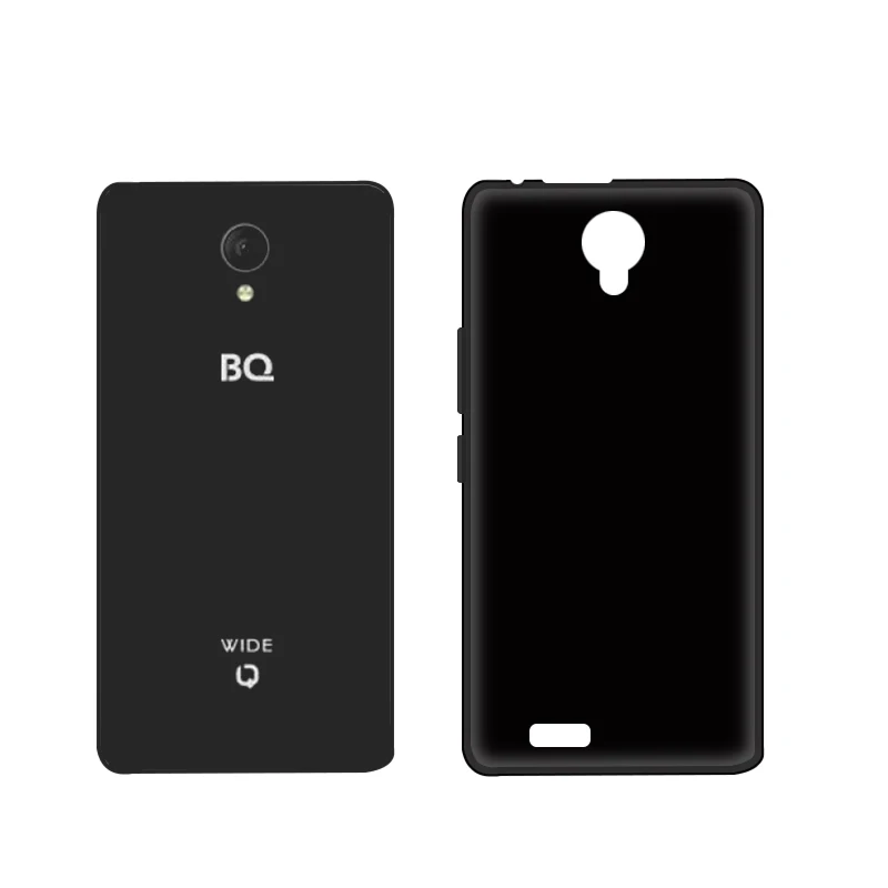 Мягкий силиконовый чехол для BQ 5515 широкий 5 дюйма черный и прозрачный мягкий из