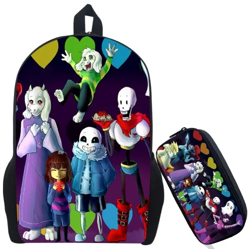 17 InchAwsome Undertale рюкзак с принтом Mochila для мальчиков и девочек школьные сумки детские рюкзаки через плечо подарочная сумка - Цвет: Серебристый