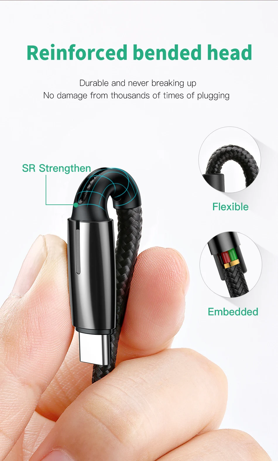Baseus 5A кабель USB C в форме капли воды для huawei SuperCharger QC 3,0 Быстрая зарядка usb type C кабель для Xiaomi samsung шнур