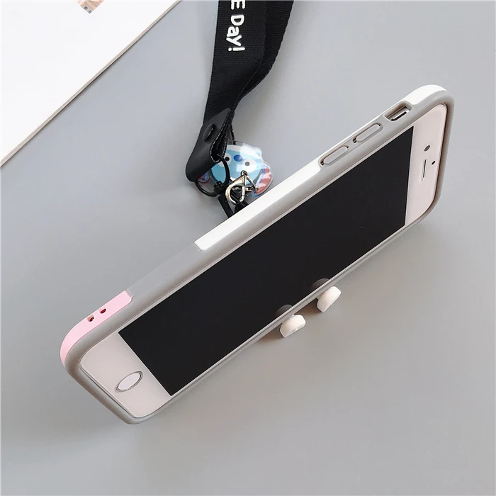 Защитная пленка из закаленного стекла для iPhone XSmax/XR 8 7 plus и противоударный бампер для iPhone X 7 6s+ 2D игрушечный ремешок