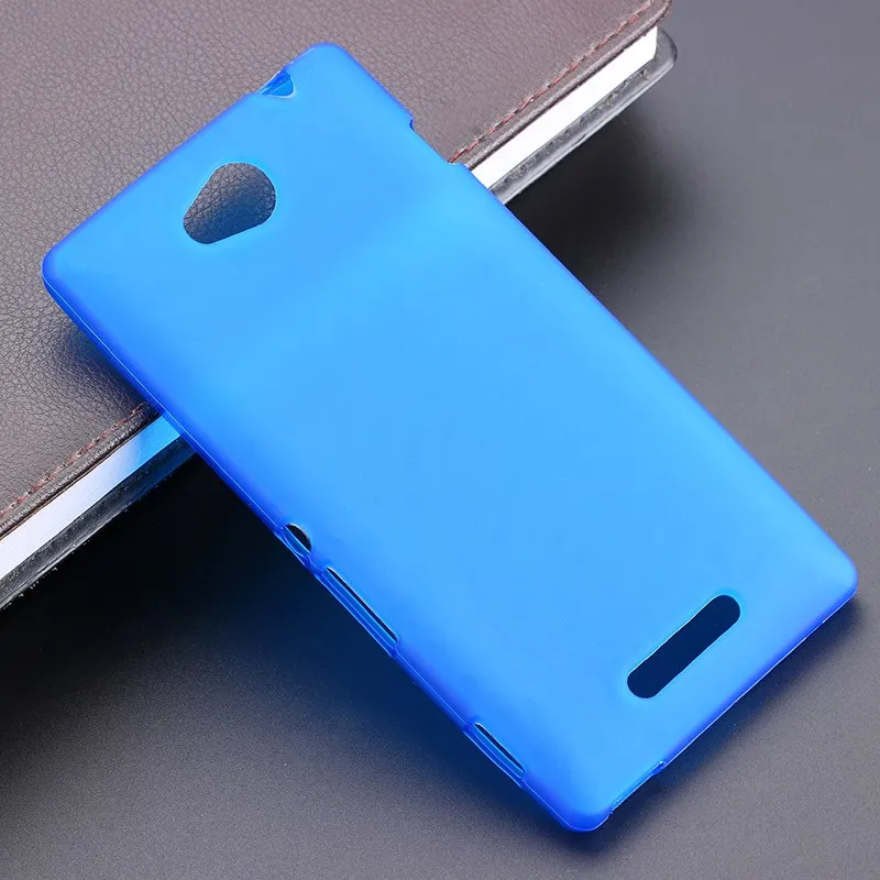 Разноцветный гелевый ТПУ тонкий мягкий Противоскользящий чехол для Sony Xperia C S39h CN3