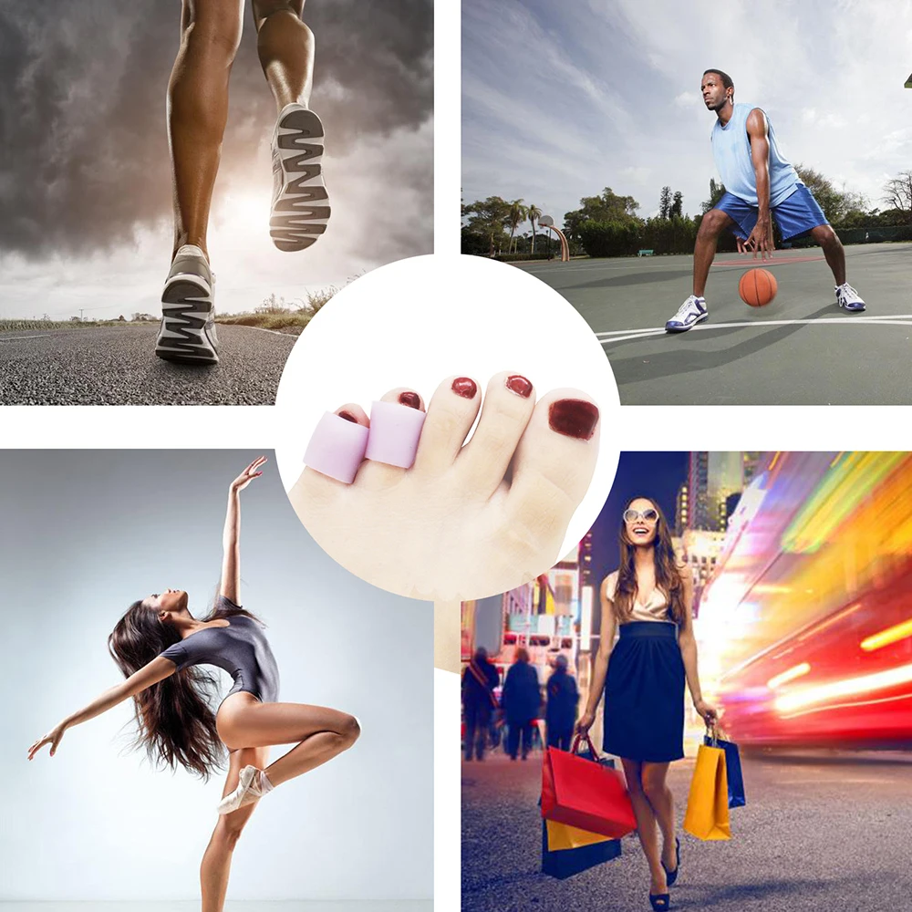 5 пар силиконовых гелевых крышек для пальцев ног подушечки защитные массажные
