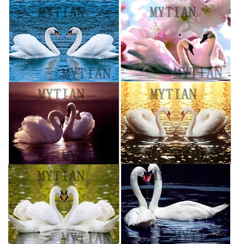 Лебедь вышитые алмазами картины Стразы алмазные мозаичные животные Алмазная