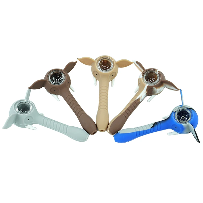 1 шт в форме слона узор силикона курительные трубки силиконовые и Стекло трубы