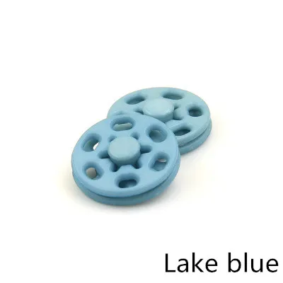 Lake blue Meetee 60 набор 7/10/12/15/18/21 мм Пластик пластиковые кнопки невидимый пряжки DIY рубашка свитер пуговицы для пришивания для одежды BD485 - Цвет: Lake blue