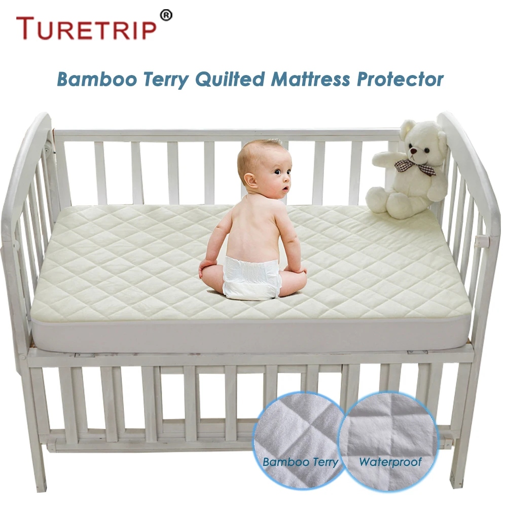 Turetrip 72X132CM бамбуковый махровый водонепроницаемый чехол для матраса детской