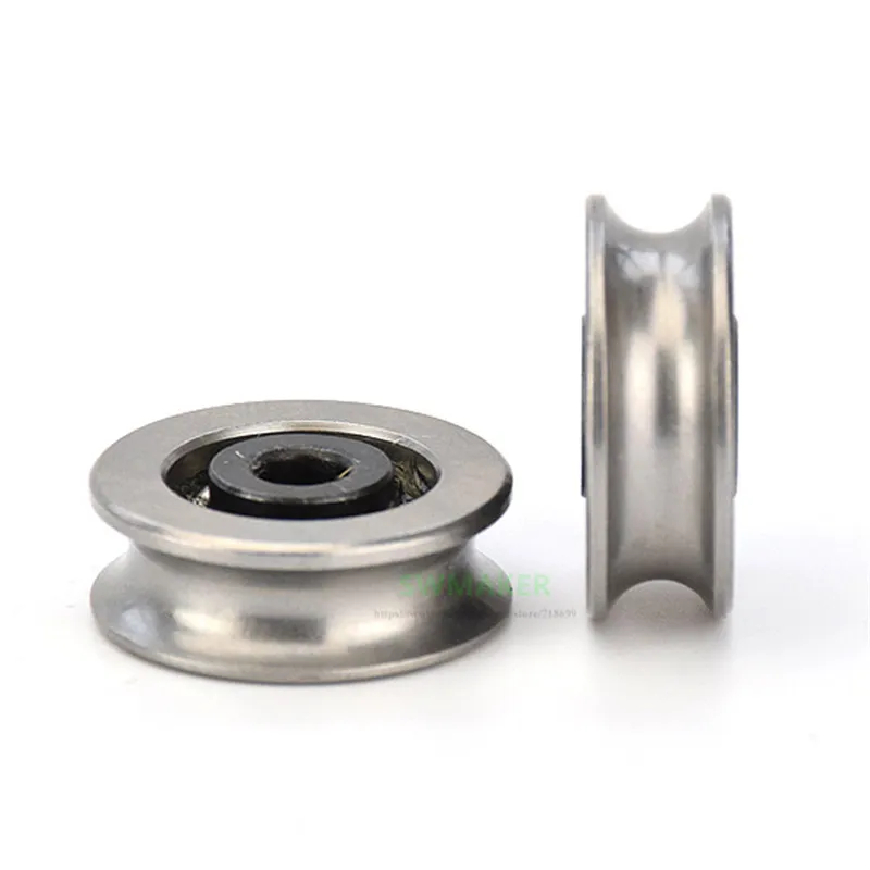 4*19.5*6.7mm U grooved bearing pulley 440C stainless steel rust proof lifting wheel metal wire 10pcs/lot | Обустройство дома