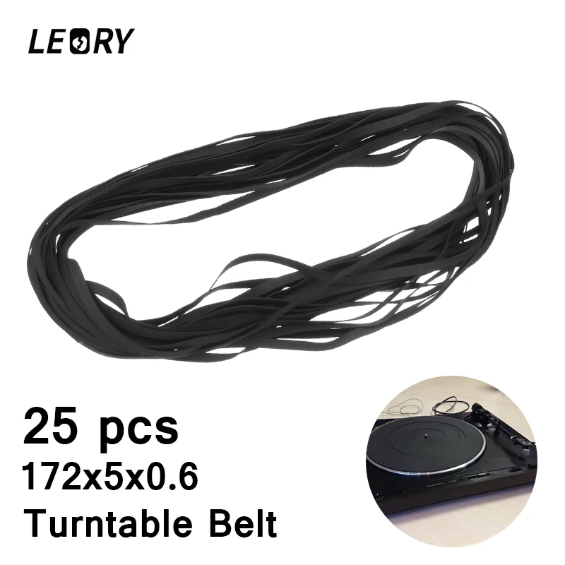 

LEORY 25PCS Wholesale 172x5x0.6 Rubber Turntable Belt LP Phonograph Record Player Belt Fit For PIONEER PL200Z PLZ91 PLZ92 PLZ93+