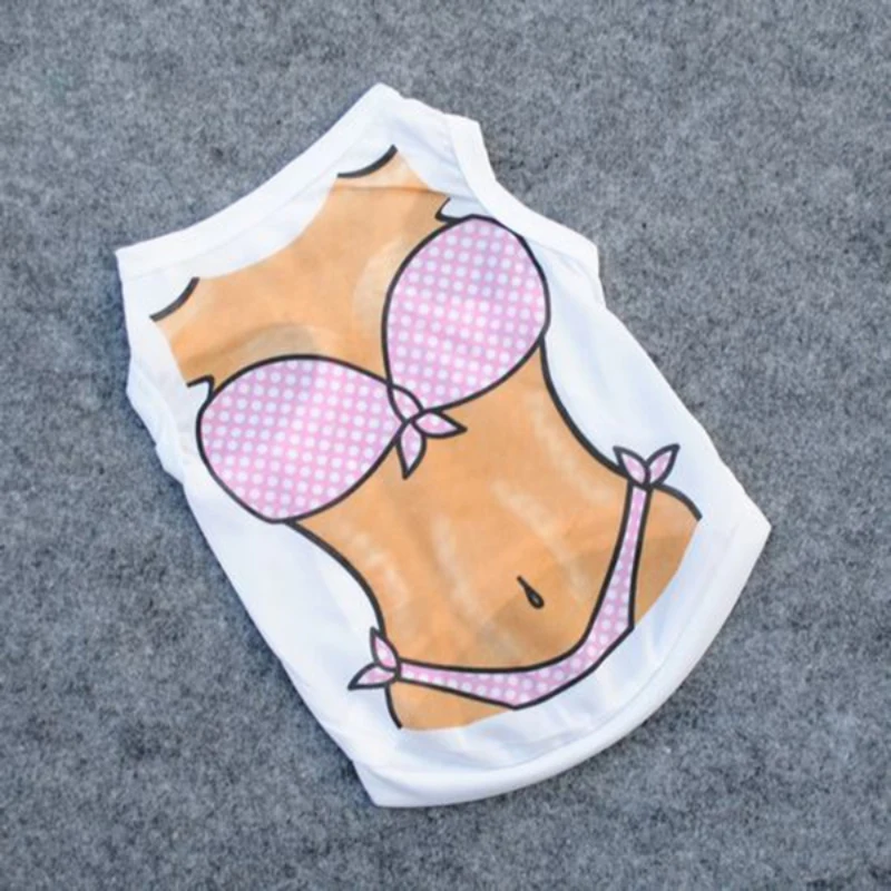 Жилеты для собак и щенков жилеты кошек бикини пальто хлопковая футболка одежда