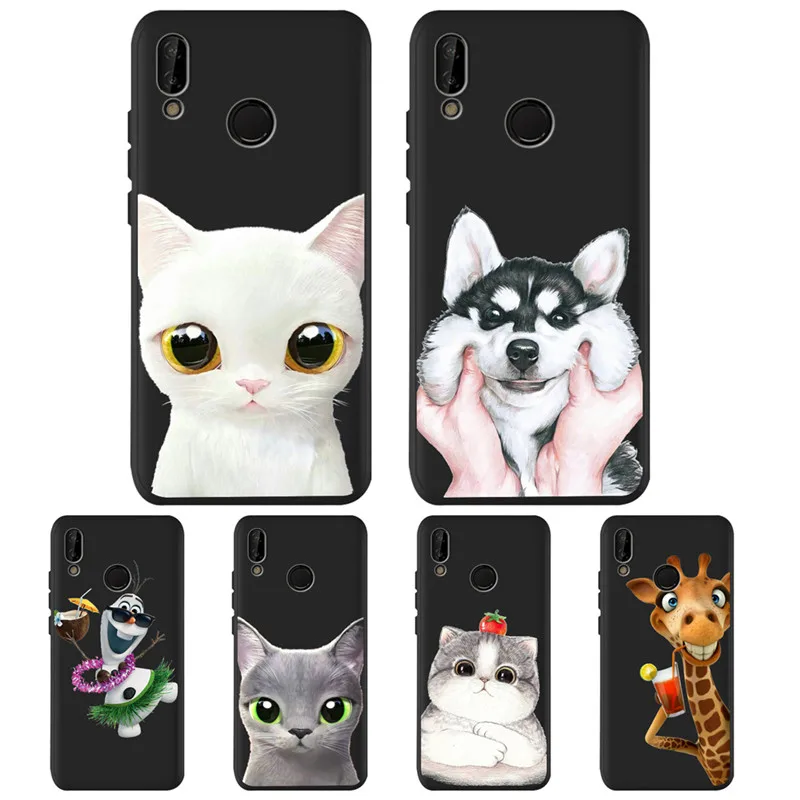 Изготовленный на заказ для huawei P8 P10 P20 P30 Коврики 10 20 Honor 8 8X 8C 9 V20 20i 10 Lite Plus Pro Чехол Coque Samsung чехол-футляр изображение кошки и собаки