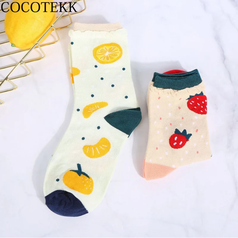 Корея Kawaii дизайн клубничное молоко корова хлопок женские носки веселое Harajuku