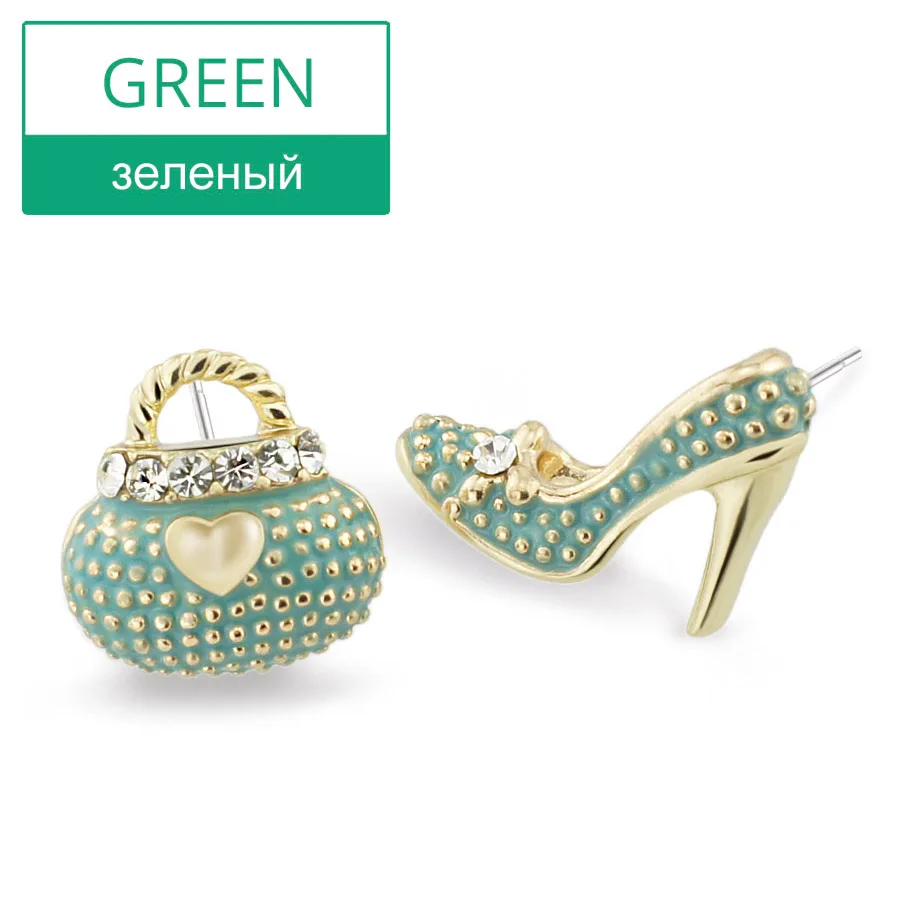 Женские асимметричные серьги гвоздики на высоком каблуке 3 цвета|stud earrings|stud earrings