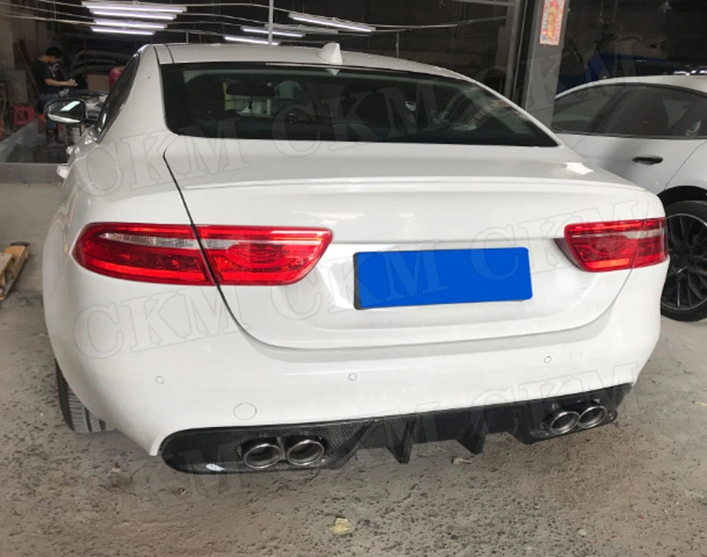 Для XE углеродного волокна задний бампер для губ Диффузор для Jaguar FRP автомобильный бампер