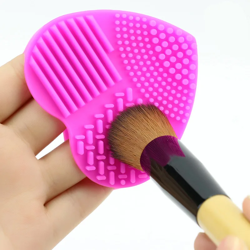 1PC Silicon Brush Egg Cleaning Washing Tool Cosmetic Cleaner Cosmetics Brushes Scrubber Board Remove Dirt Residues | Красота и
