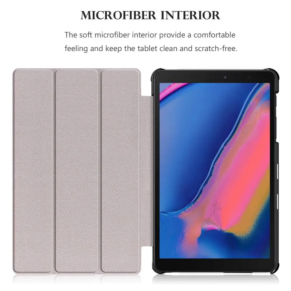 Чехол для Samsung Galaxy Tab A 8 0 дюймов 2019 с S Pen SM-P200 P205 умный чехол-подставка чехол