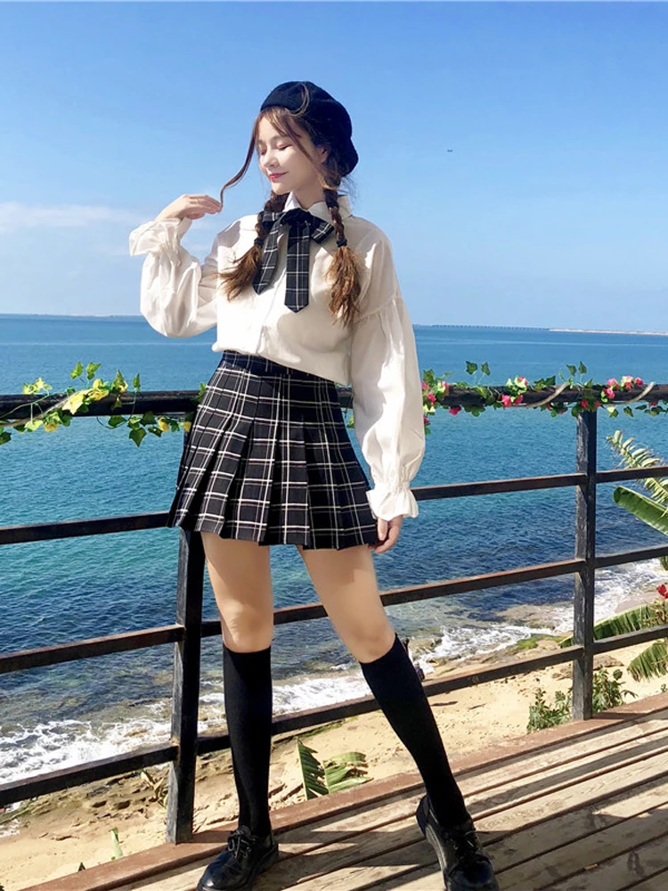 Весенняя японская Милая Темпераментная Женская Корейская белая рубашка с