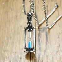vintage hourglass necklaces men stainless steel unisex necklaces pendants for women necklace jewelry wholesale
