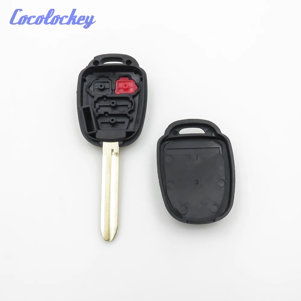 Cocolockey 4 кнопки Замена дистанционного ключа оболочки чехол без Fob подходит для TOYOTA