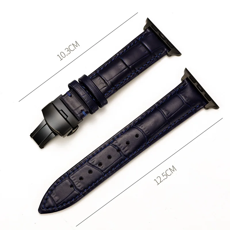 Кожаный ремешок для Apple watch band 4 3 Женский iwatch ремешок 42 мм 38 мм 44 мм 40 мм аксессуары correa Бабочка Пряжка для женщин
