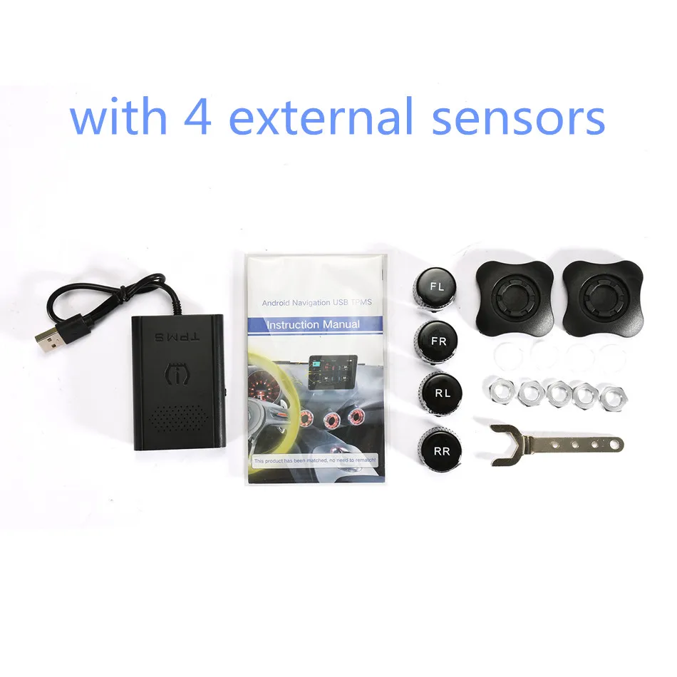 Android Car TPMS Tire Pressure Monitoring System for OS DVD Player USB Interface suit Renault Peugeot Toyota and All Cars | Автомобили и