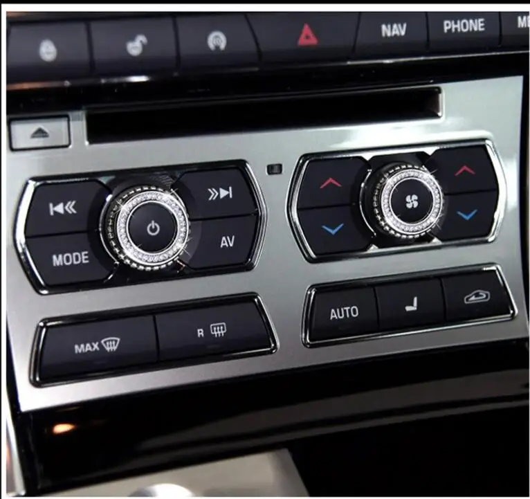

For Jaguar XF 2008-2015 Luxurious Rhinestone Car Interior Air Conditioning Switch Frame Cover Trim Car Styling Accessories