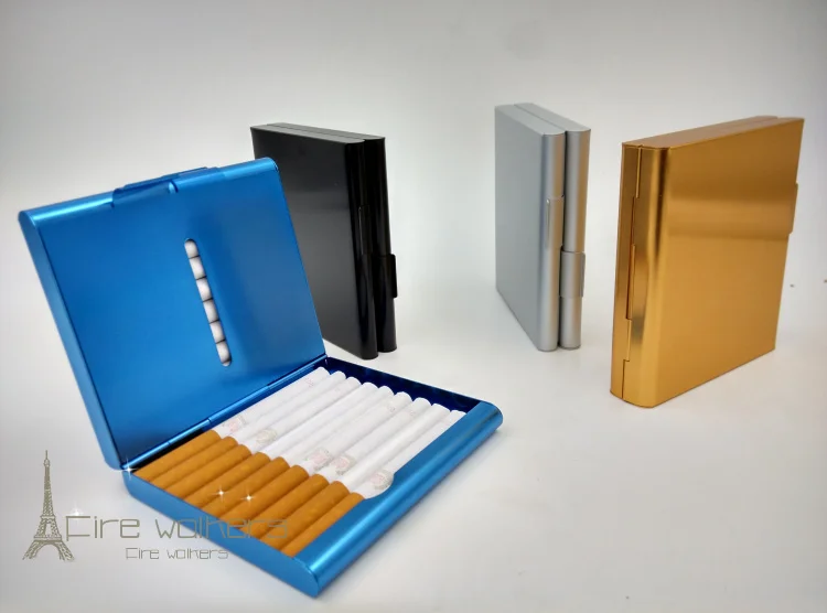 Алюминиевый Чехол для сигарет двусторонний чехол с открытым карманом 20 золотые