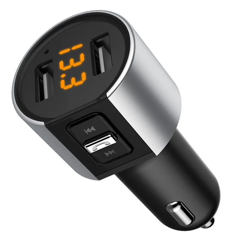 Mp3 Автомобильный MP3-плеер u-диск музыкальный fm-передатчик Bluetooth автомобильный комплект 3.4A двойное USB Автомобильное зарядное устройство Bluetooth приемник контроль напряжения - Формат цифровых медиаданных: Mp3
